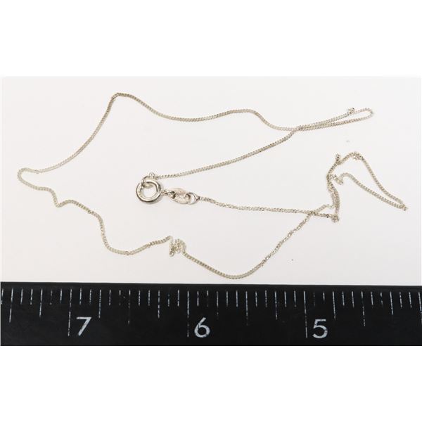 16" STERLING SILVER STAMPED NECKLACE