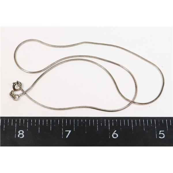 16" STERLING SILVER STAMPED NECKLACE