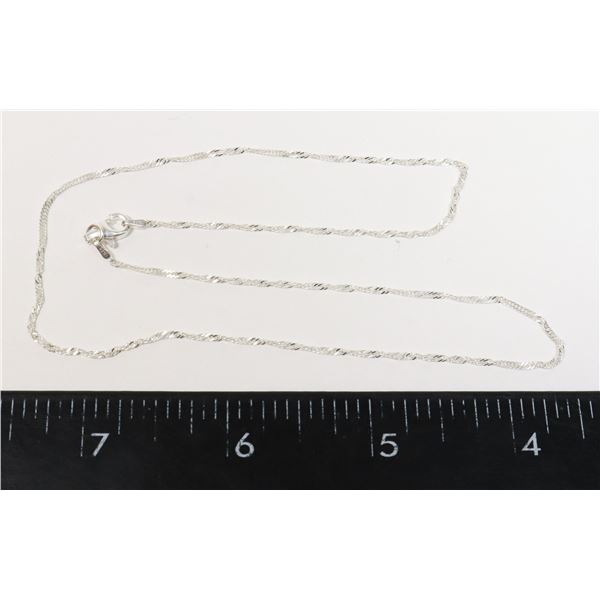 16" STERLING SILVER STAMPED NECKLACE