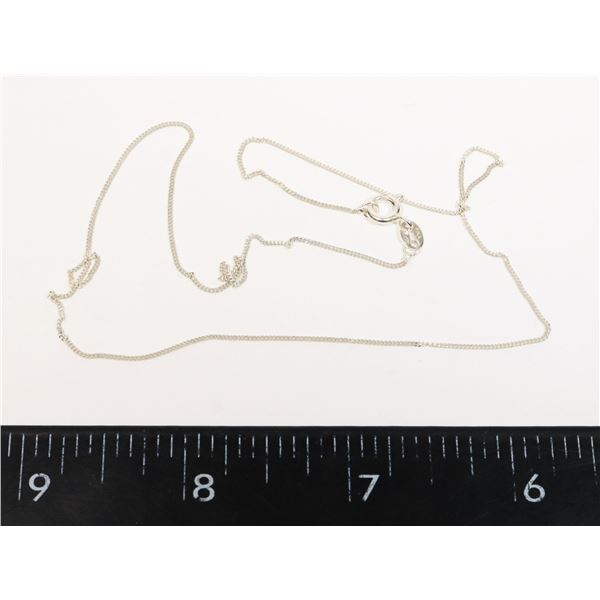 18" STERLING SILVER STAMPED NECKLACE