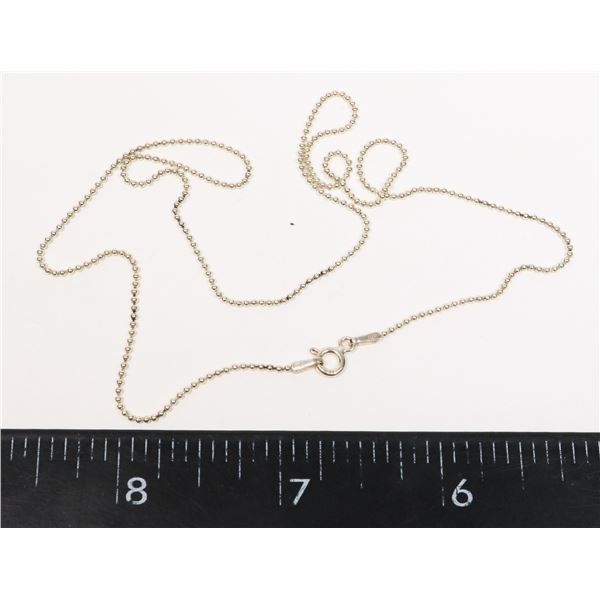 18" STERLING SILVER STAMPED NECKLACE