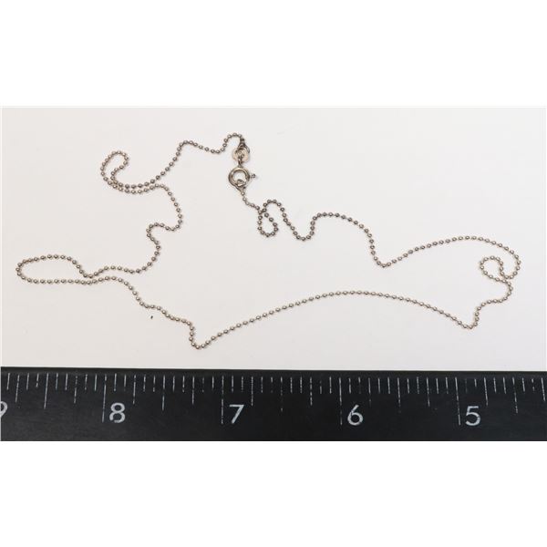 18" STERLING SILVER STAMPED NECKLACE