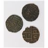 Image 1 : 1835-1910 ANTIQUE BHUTAN 1/2 RUPEE COINS x3