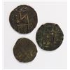 Image 1 : 1835-1910 ANTIQUE BHUTAN 1/2 RUPEE COINS x3