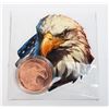 Image 1 : 1-OZ GSM COPPER EAGLE IN CAPSULE WITH STICKER
