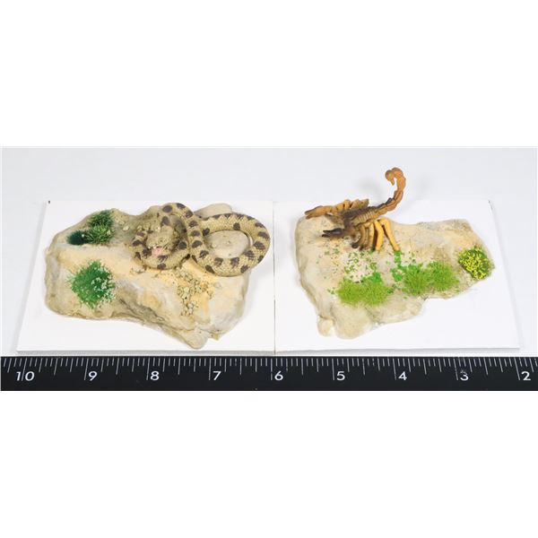SNAKE AND SCORPION DIORAMAS