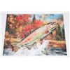 Image 1 : VIBRANT RAINBOW TROUT LEAP ARTISTIC MASTERPIECE