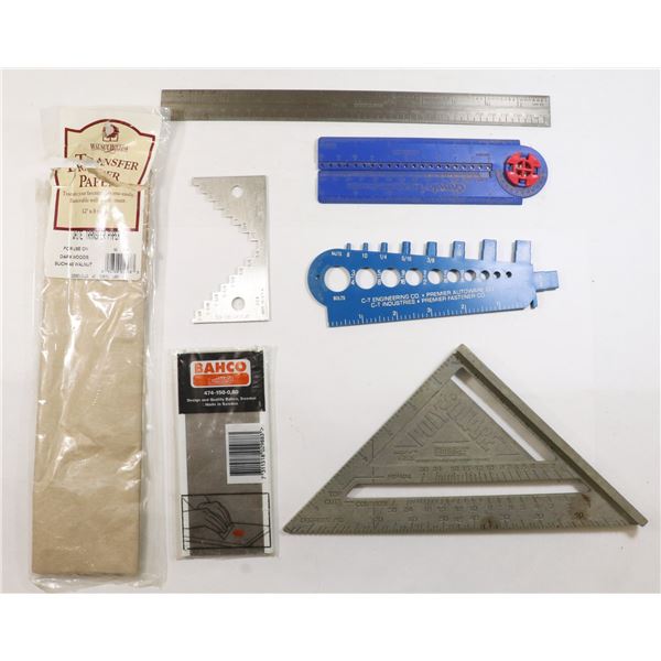 BUNDLE OF ASSORTED MEASURING TOOLS