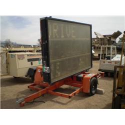 ADDCO DH100 PORTABLE MESSAGE BOARD, s/n 1A9H12106PM157001: