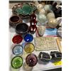 Image 2 : Group of assorted items - includes 16in Gere Pierot clown seated on ball / vases / sculptures etc