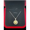 Image 2 : 3.00 CT GRA CERTIFIED ROUND BRILLIANT CUT MOISSANITE STONE VVS YELLOW COLOR SET IN CENTER OF ROUND H