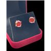 Image 2 : 6.00 CT TW ROUND BRILLANT CUT MOISSANITE STONE VVS INTENSE DEEP RED COLOR SET IN 9125 SILVER EARRING