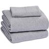 Image 2 : Group of 10 Amazon Basics Heather Jersey Sheet Set - Twin, Light Gray-4 Pack