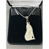 Image 2 : Sterling Silver 2.25" Wolf Pendant On 19" Necklace Chain