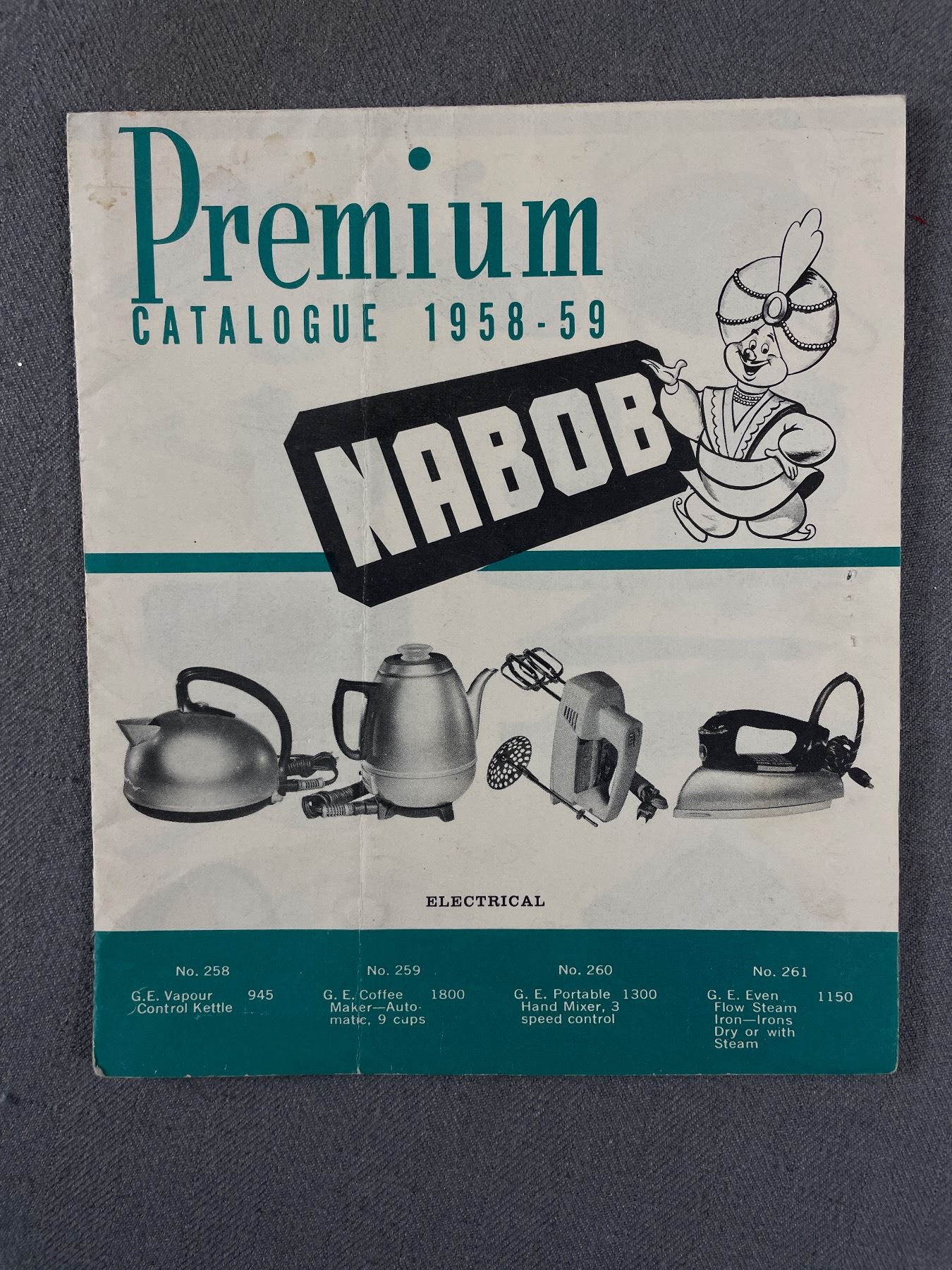 Hard to Find 195859 Nabob Catalogue