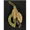 Image 2 : Fabulous 3 Piece 1940's Green Rhinestone Brooch & Earring Set