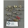 Image 1 : Variety Vintage Rhinestone Jewelry, Brooches, Earrings, Ring
