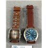 Image 2 : 6 Quartz Watches, Eleton, Pierre, Jaquard, Gruen Sport Moobox, Fossil, 725. All Batteries Needed