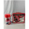 Image 2 : 2 New Metal Lunchboxes. Deadpool & Blank Panther. With Thermoses
