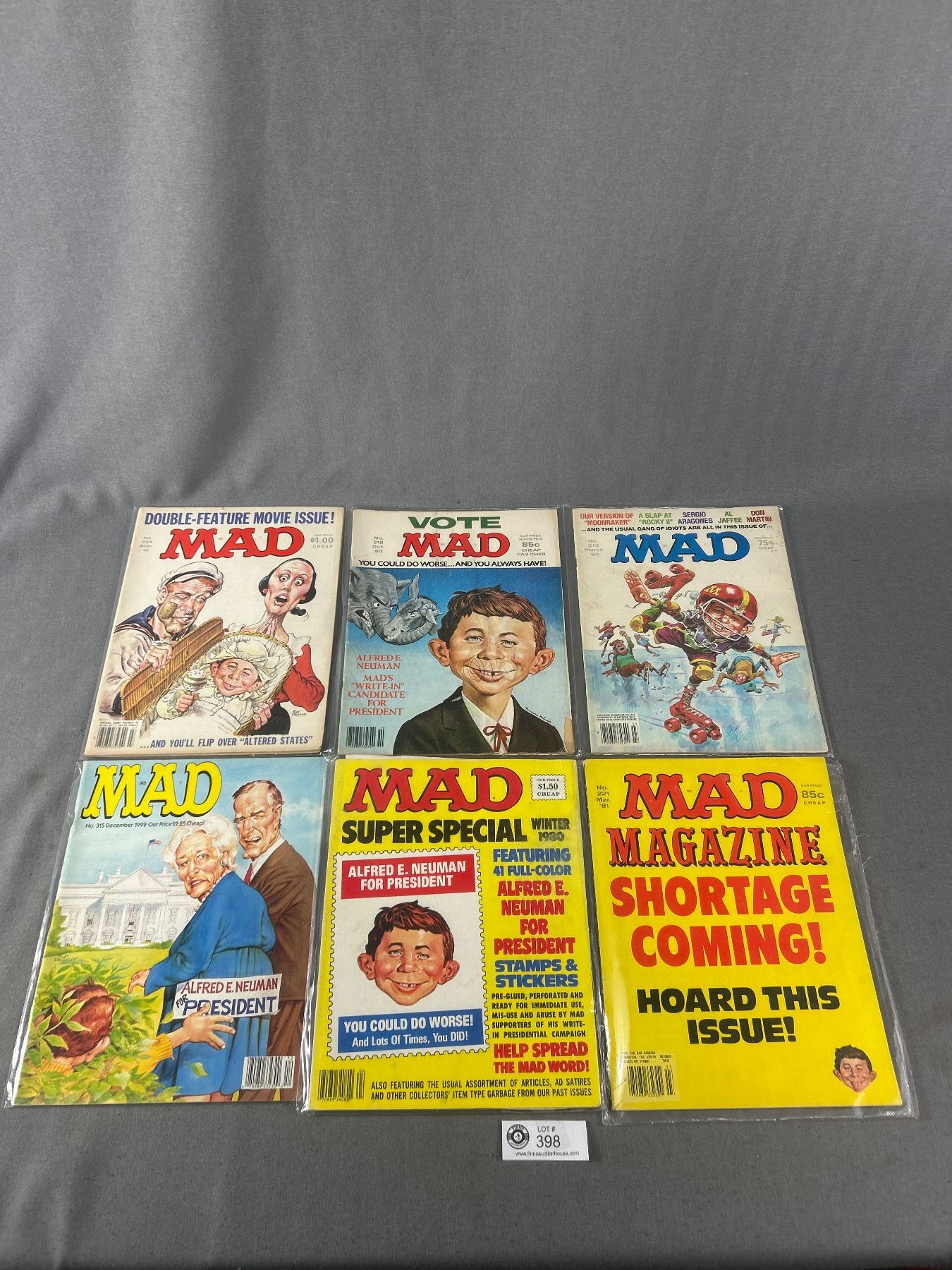 Lot of 6 Vintage Mad Magazines