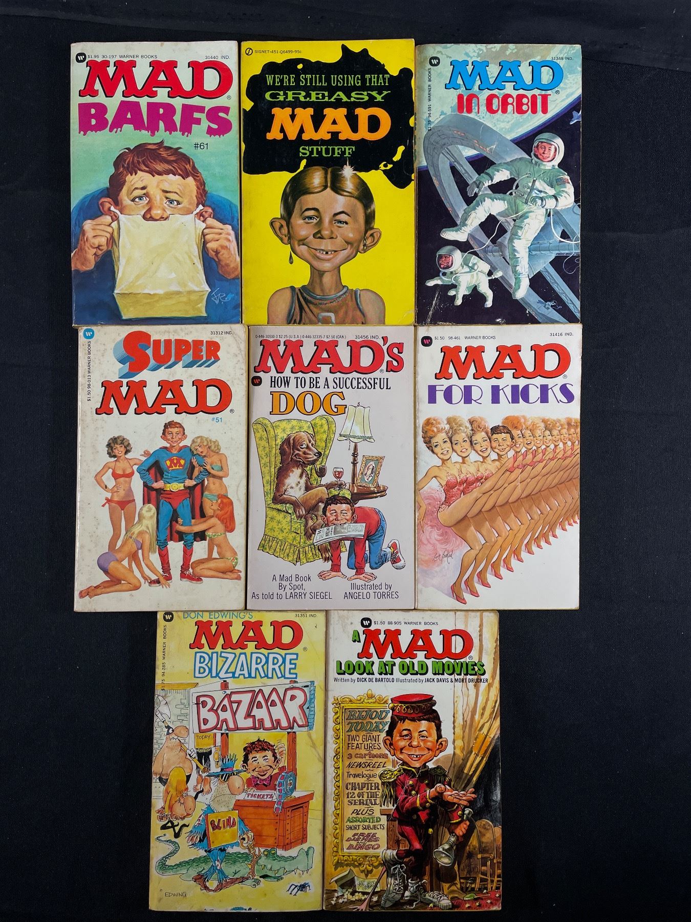 Lot of 8 Vintage Mad Magazines