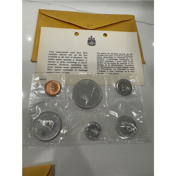 Royal Canadian mint uncirculated coins, 1967