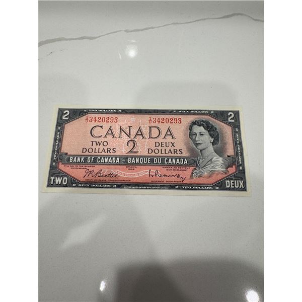 1954 Canada two dollar bill