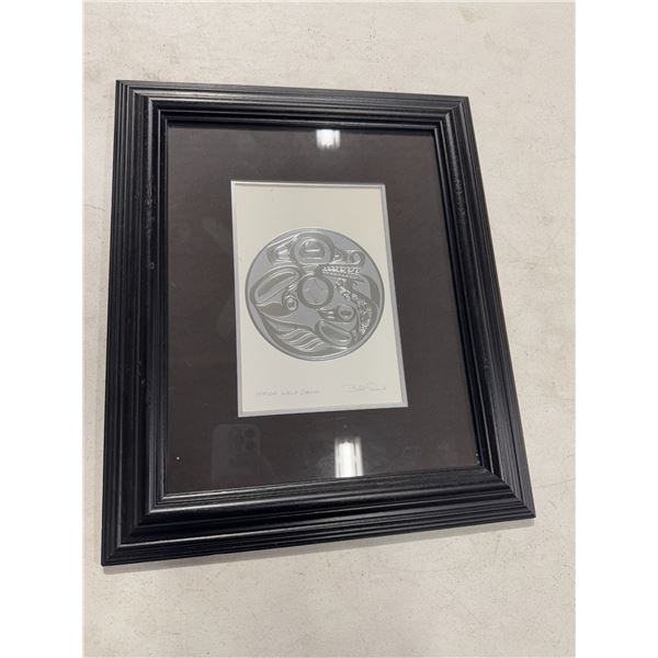 Haida wolf, drum, Bill Reid