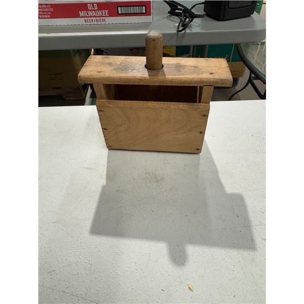Antique wood, butter press