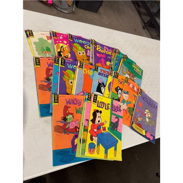 Gold, key comics, wacky, witch, porky, pig, woody, owl, and many more