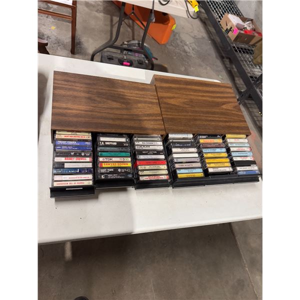 Assorted cassettes, Freddy Fender, Sawyer Brown, Floyd Cramer, and more