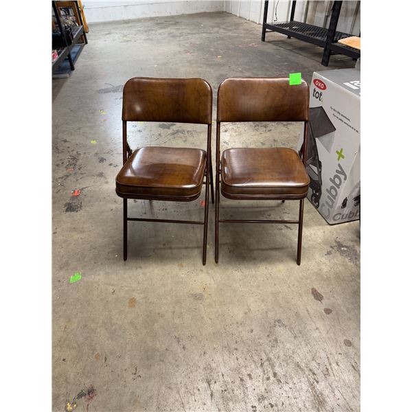 Two folding chairs