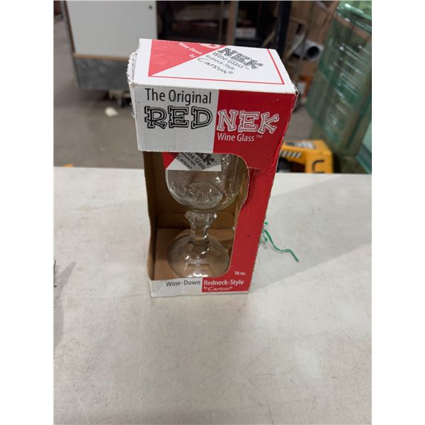 The original redneck, wine glass