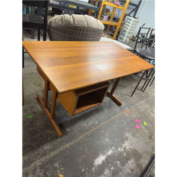Teak Desk drawers 55" x 31 1/2" x 30" tall