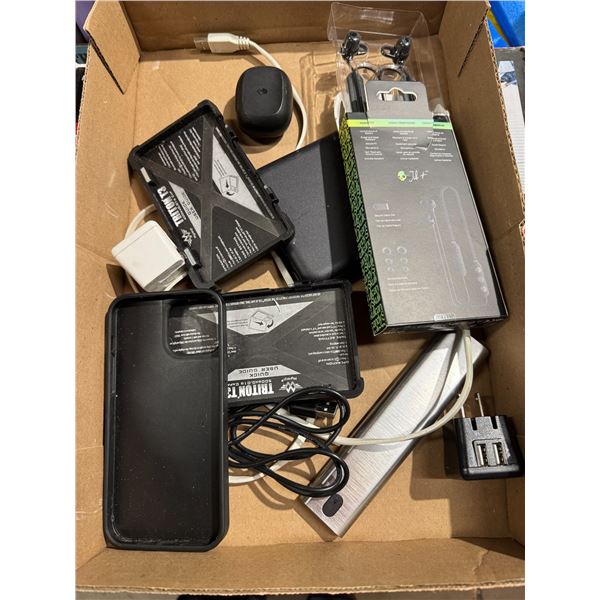 Phone cases earbuds, electronic plug-ins