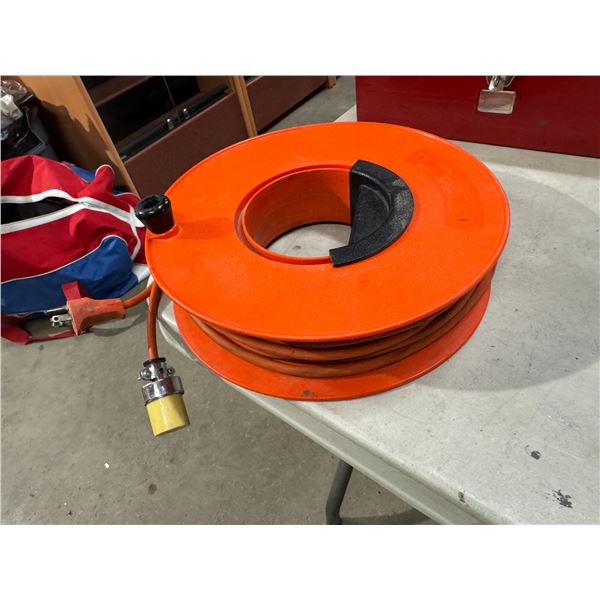 Extension cord on reel
