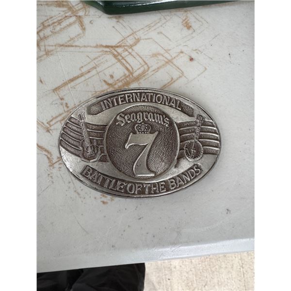 International battle of the bands Seagrams belt buckle