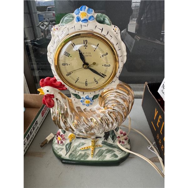 Vintage United rooster clock