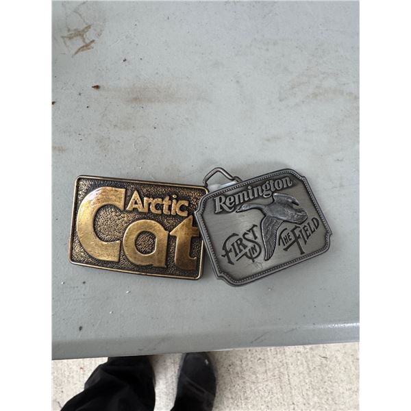 Remmington first in the field and Arctic cat belt buckles