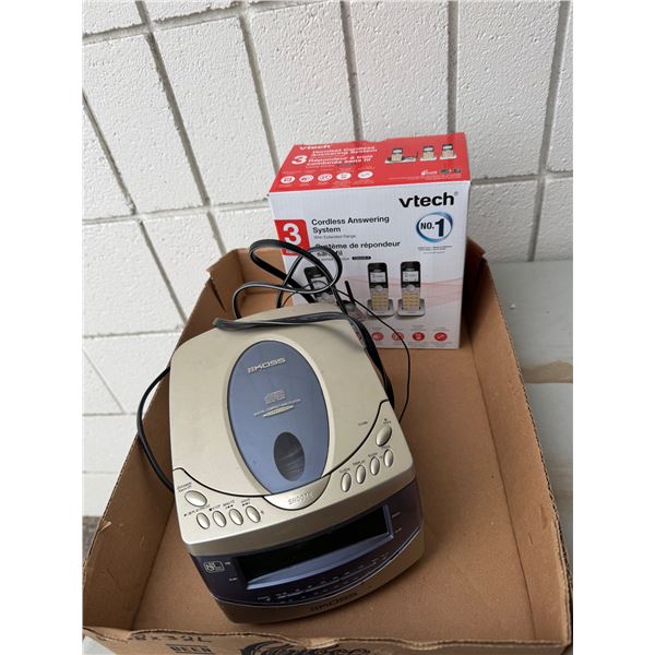 VTEC cordless answering system and koss alarm clock