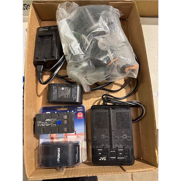 Batteries and chargers and film cases