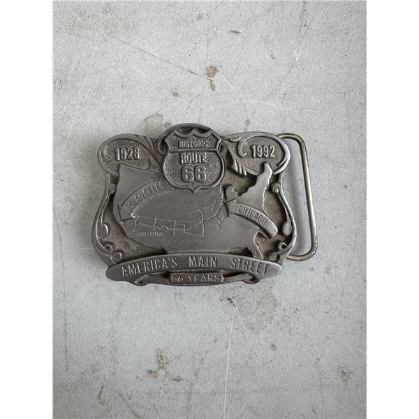 Route 66 belt buckle