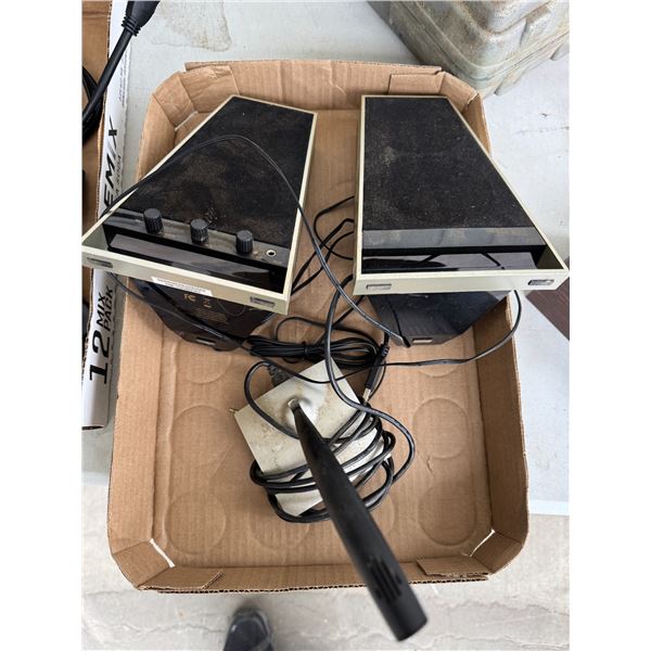 Speakers and microphone