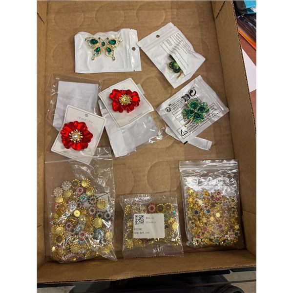 Crafting flowers and brooches, etc.