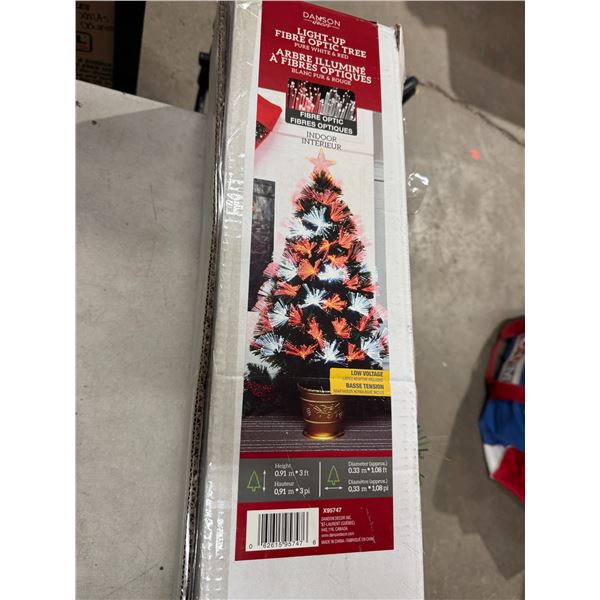 Light up fiber optic tree