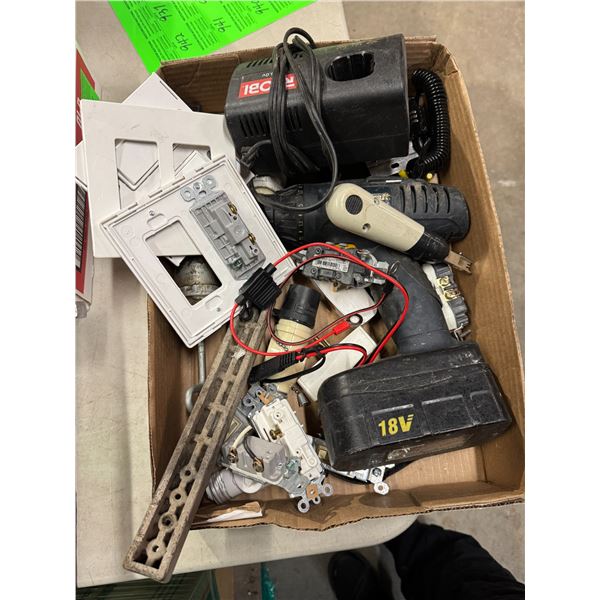 Assorted tools and electrical items