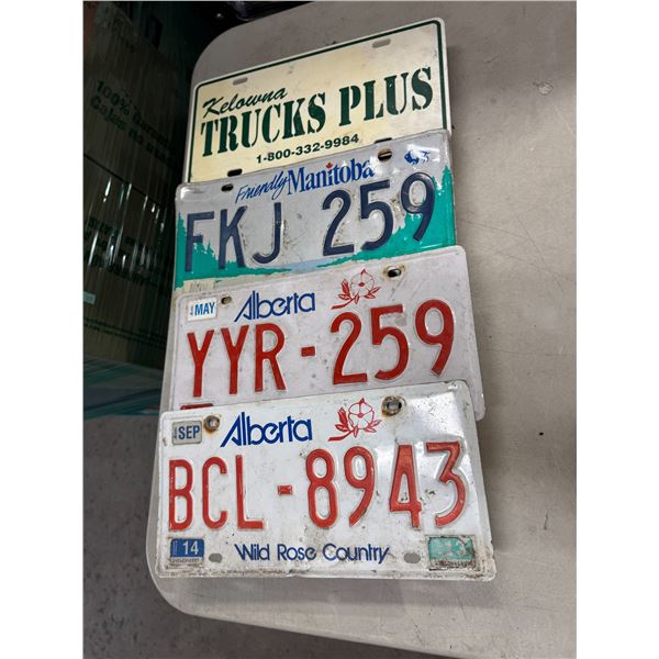 Assorted license plate plates