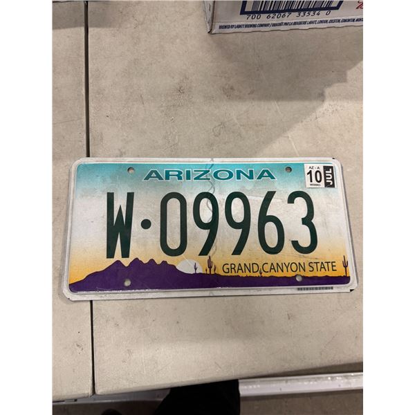 Arizona license plate