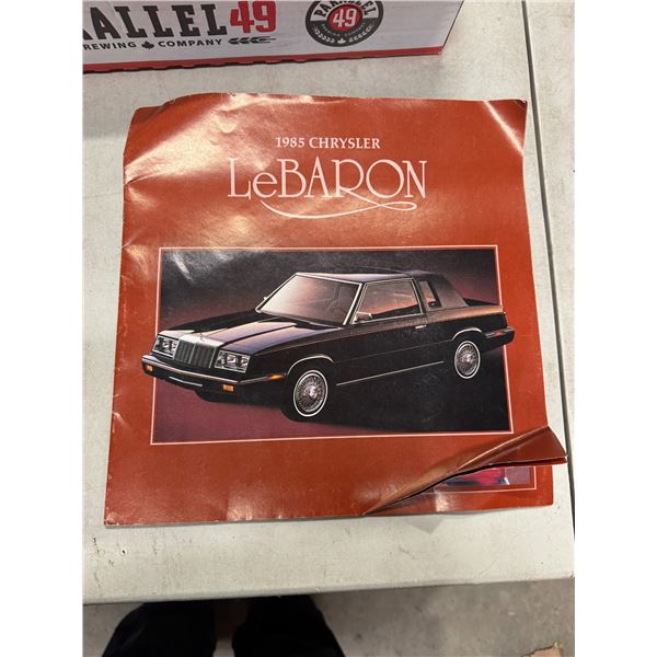 Chrysler LeBaron vehicle pamphlet