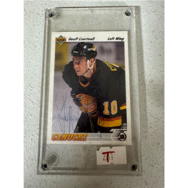 Geoff Coyrtnall hockey card signed